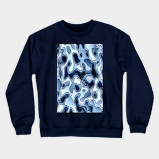 Abstract Blue Ice Water Crewneck Sweatshirt